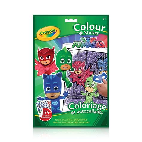 Color and Sticker Book, PJ Masks - Toy Sense