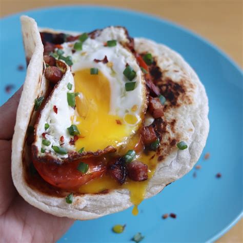 Bacon Egg and Cheese Breakfast Paratha Taco | Indulgent Eats - Dining, Recipes & Travel