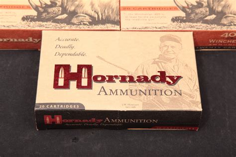 60x .405 Win. Ammunition Vintage Roosevelt & J. W. Hornady Boxes 300 ...