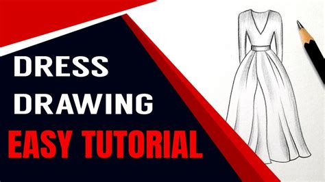 How to draw beautiful dress ( gown) drawing design easy Fashion ...