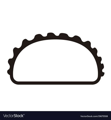 Isolated taco icon Royalty Free Vector Image - VectorStock