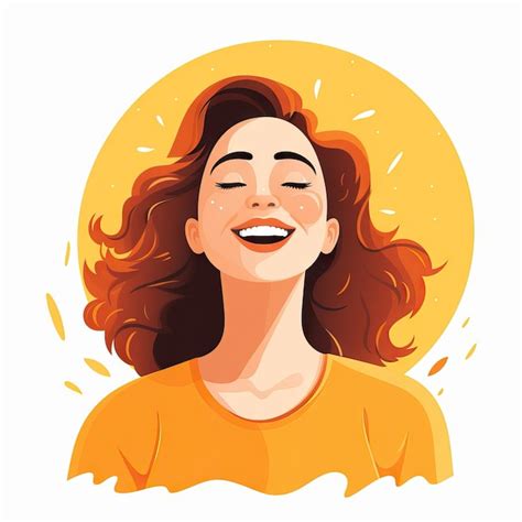 Premium Photo | Happy Woman in Flat Minimalistic Animation AI Generated