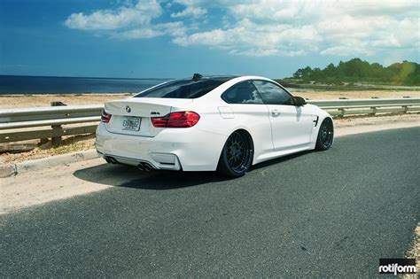 Sleek White BMW M4 Coupe With Subtle Custom Touches and Black Rotiform ...