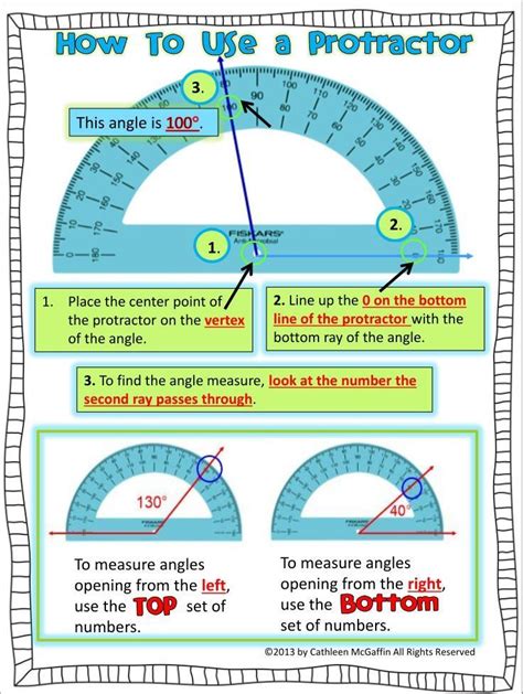 How to Use a #Protractor #Freebie | Math lessons, Math school, Teaching ...