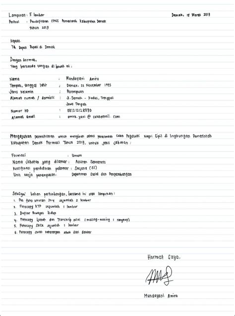 15+ Contoh Surat Lamaran Kerja Tulis Tangan, Kantor, Guru, dll