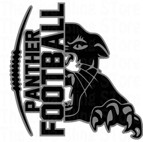 Panther Football 2Color SVG FIle by TheDivaBlingStore on Etsy https://www.etsy.com/listing ...