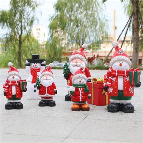 2023 Funny Giant Christmas Ornaments Fiberglass Santa Claus Figurine ...