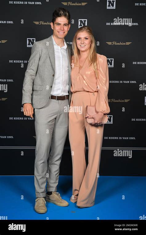 Wout Van Aert and his wife Sarah De Bie pictured during the 'Gala van ...