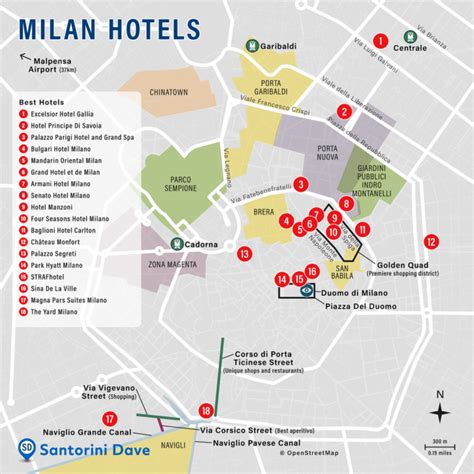 Milan HOTEL MAP - 18 Best Places to Stay