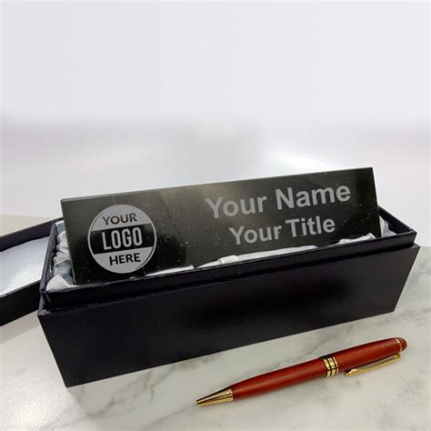 Natural Engraved Marble Desk Name Plate | HC Brands