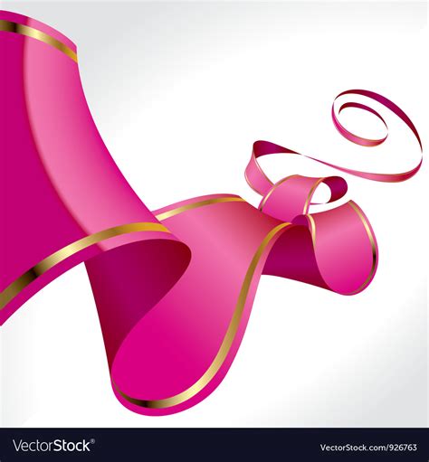 Pink ribbon Royalty Free Vector Image - VectorStock