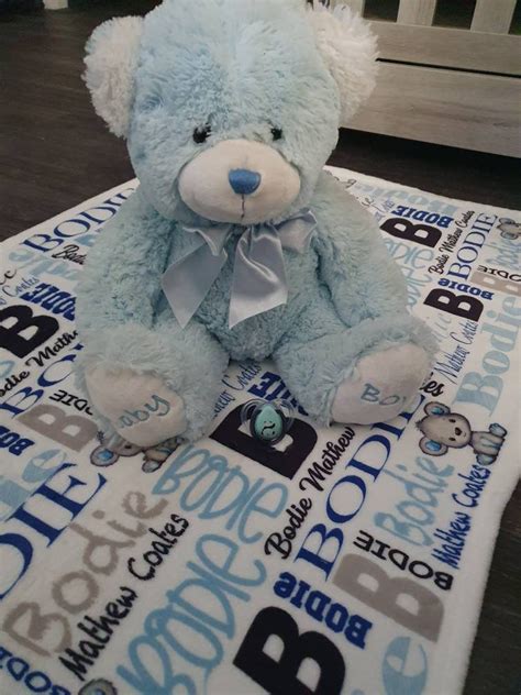 Personalised Sublimated Baby Blanket Newborn Baby Boy Gift | Etsy