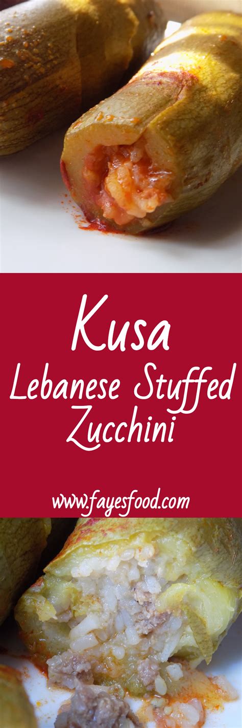 Kusa (Stuffed Zucchini) - Faye's Food | Recipe | Food, Lebanese recipes, Comfort food