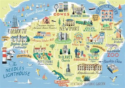 Isle Of Wight Attractions Map - Map Of New Hampshire