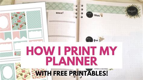 HOW I PRINT MY A5 SIZE PLANNER | August Plan With Me | FREE PRINTABLE ...