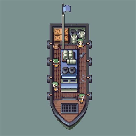 Fishing boat!#pixelart #pixelarts #pixelartist #pixelartapp #pixelart # ...