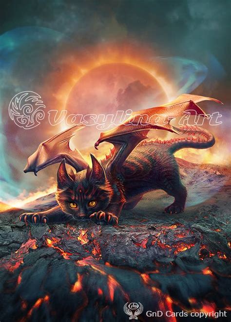 Cat-dragon by Vasylina on DeviantArt | Dragon cat, Fantasy creatures art, Magic cat