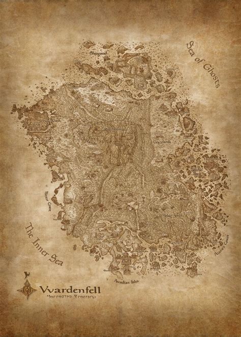 'Morrowind Anth Map' Poster, picture, metal print, paint by The Elder Scrolls | Displate