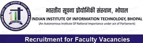 IIIT Bhopal Faculty Vacancy Recruitment 2022