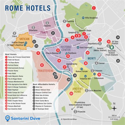 ROME HOTEL MAP - Best Areas, Neighborhoods, & Places to Stay