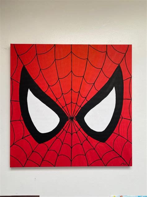 Spider-man Painting Spiderman Art Comic Art Acrylic Movie Artwork Film ...