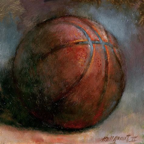 Basketball Painting by Hall Groat Ii