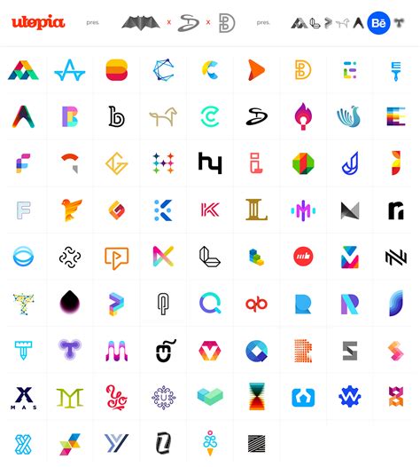 ALPHABET: A-Z letter marks, logo symbols collection on Behance | Carta ...