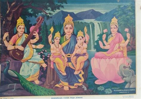 Parvati | Saraswati | Lakshmi | Ganesha | Skanda - Thevar Art Gallery