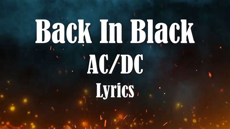 AC/DC - Back In Black (Lyrics) (FULL HD) HQ Audio 🎵 - YouTube