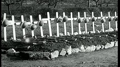 Temporary cemeteries for fallen American soldiers in France during World War 1. HD Stock Footage ...