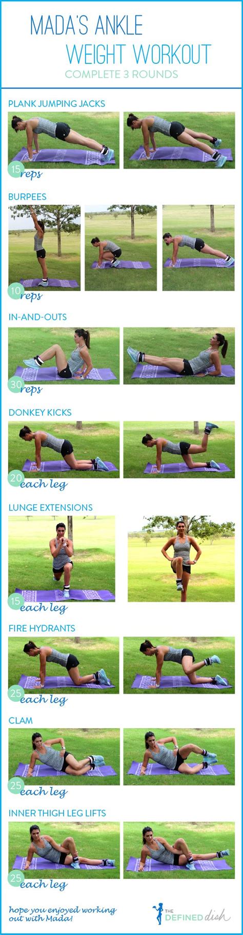 24 best Workout With ankle weights images on Pinterest | Ankle weights ...