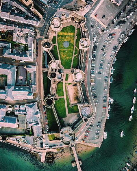 Caernarfon Castle Aerial View