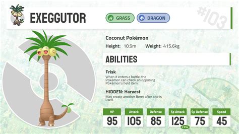 #0103 Alolan Exeggutor - Pokecharms PokéDex