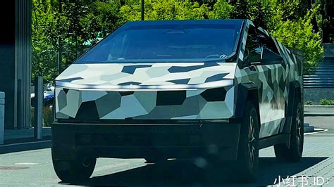 Tesla Testing Cybertruck With Urban Camouflage Wrap | Carscoops