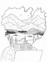 Space Mountain Coloring Pages sketch template