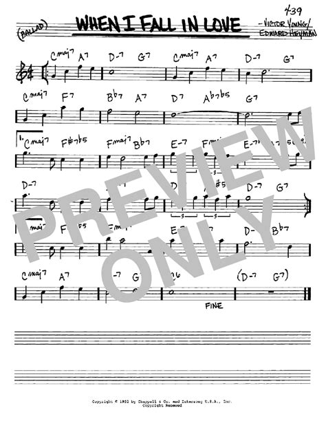 When I Fall In Love | Sheet Music Direct