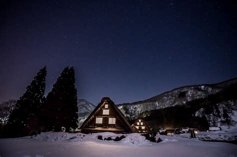 Hida Takayama and Shirakawa-go Late Winter Trip Part 32: Evening and Night View in Shirakawa-go ...