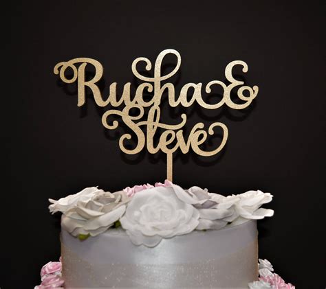 Personalized Wedding Cake topper with Couple's Names – Kobasic Creations