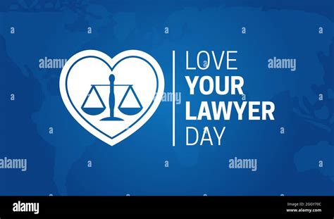 Blue Love Your Lawyer Day Background Illustration Stock Vector Image & Art - Alamy