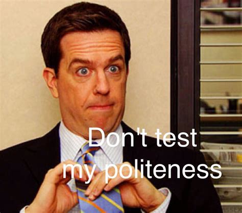 Andrew Bernard-The Office | Office humor, Office memes, Office quotes