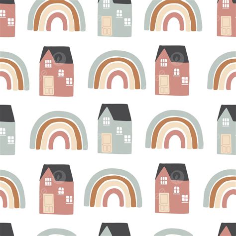 Rainbow House Illustration PNG, Vector, PSD, and Clipart With ...