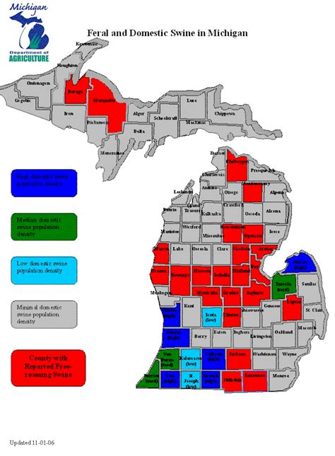 Feral Swine Sightings In Michigan Map - Oconto County Plat Map