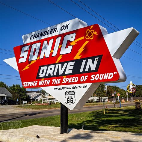 Vintage Sonic Drive-In sign in Chandler, OK : r/oklahoma