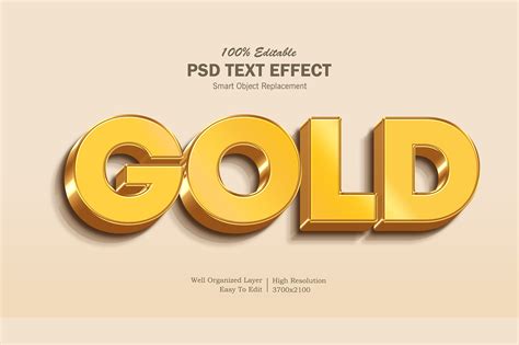 Gold Editable PSD Text Effect Graphic by goldani412 · Creative Fabrica