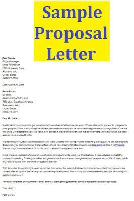 Sample Proposal Letter doc word | Sample proposal letter, Proposal letter, Proposal letter format