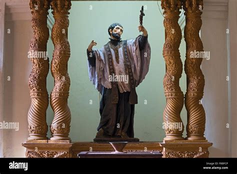 St Francis Xavier statue Old Goa India Stock Photo - Alamy