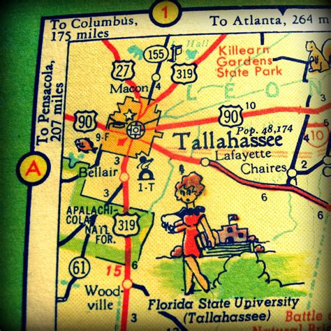 Tallahassee Beaches Map