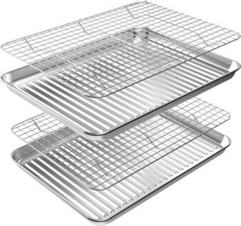 2 x Stainless Steel Sheet Pans + 2 x Racks | BBQ Finds