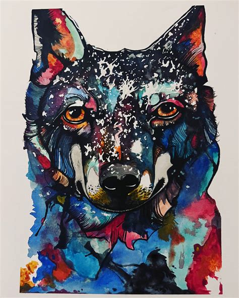 Wolf watercolour by Ontarionative on DeviantArt