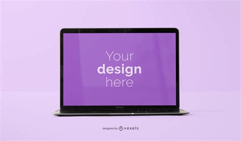 Open Laptop Mockup Design PSD Editable Template